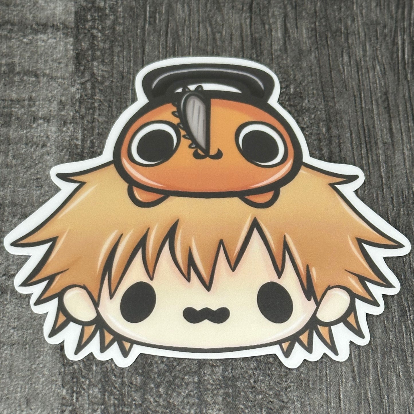 Denji and Pochita Sticker